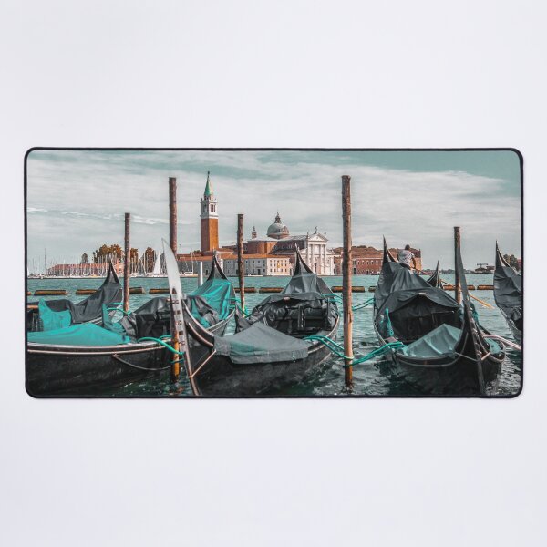 Item preview, Venice City in Italy blue boats in river designed and sold by Asombrosa.