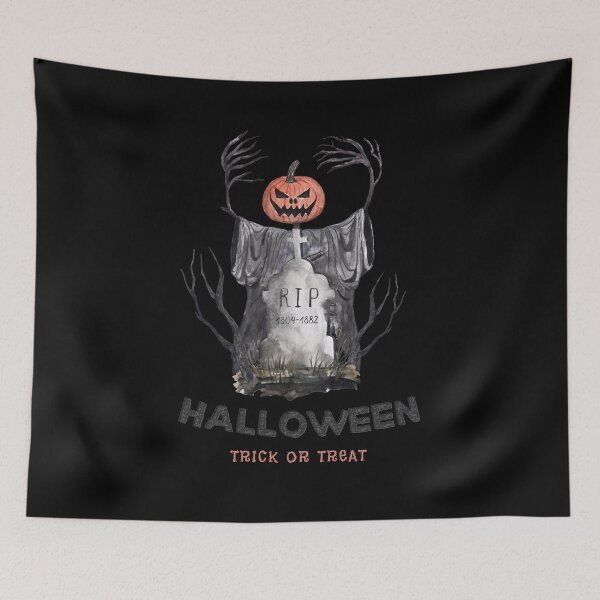 Item preview, Halloween Scary Evil Pumkin scarecrow "Trick or treat" designed and sold by Rub14ekArts.