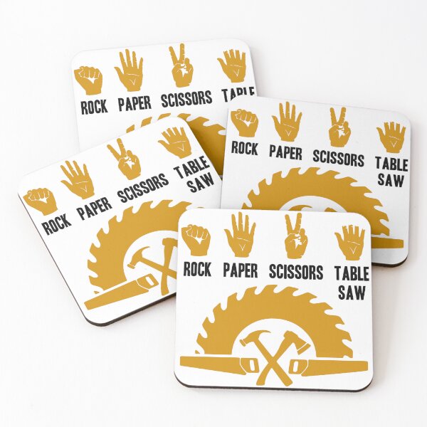 Item preview, Funny Carpenter - Rock Paper Scissors Table Saw designed and sold by SunsetGloww.