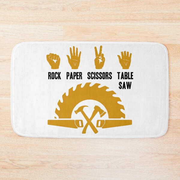 Item preview, Funny Carpenter - Rock Paper Scissors Table Saw designed and sold by SunsetGloww.