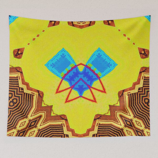 Item preview,  ARUBA FLAG INSPIRING - ORANJESTAD ABSTRACT GEOMETRIC ARCHITECTURE PAINTING  -  ARUBA ONE HAPPY ISLAND designed and sold by Ralek.