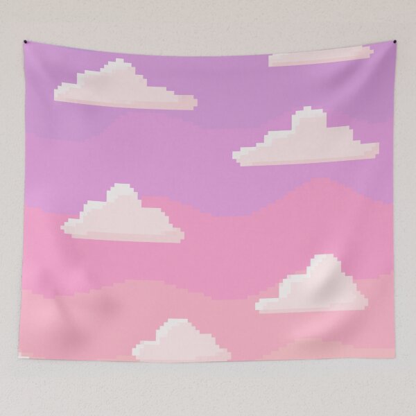 Item preview, Pink Cloud Sunset Pixel Art designed and sold by Skinpedia.