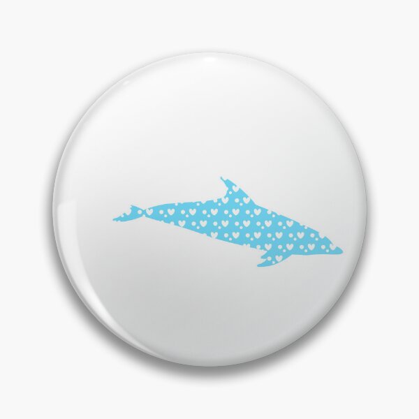 Item preview, dolphin in blue with hearts  designed and sold by Elfinsarts17.