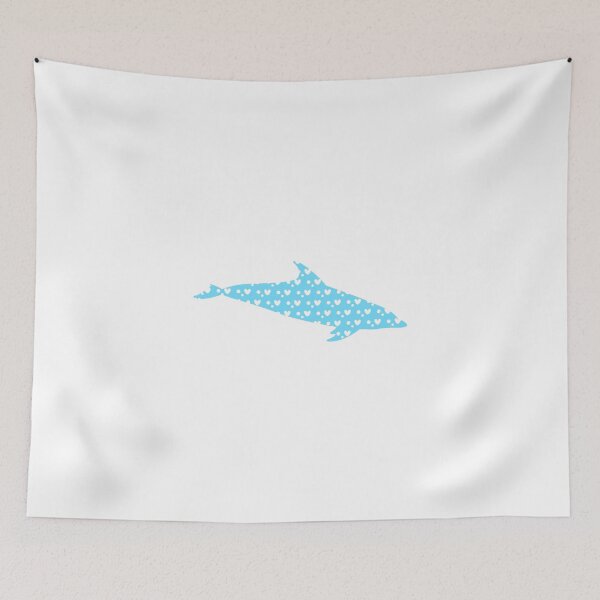 Item preview, dolphin in blue with hearts  designed and sold by Elfinsarts17.