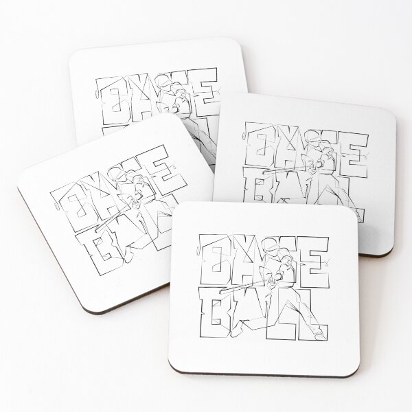 Item preview, One continuous Line graphic minimalist art Baseball batting calligraphy typography designed and sold by scribblelife.