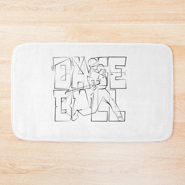 Item preview, One continuous Line graphic minimalist art Baseball batting calligraphy typography designed and sold by scribblelife.