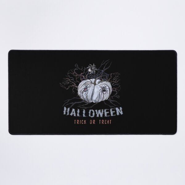 Item preview, Halloween Scary Evil Pumkin with spiders "Trick or treat" designed and sold by Rub14ekArts.