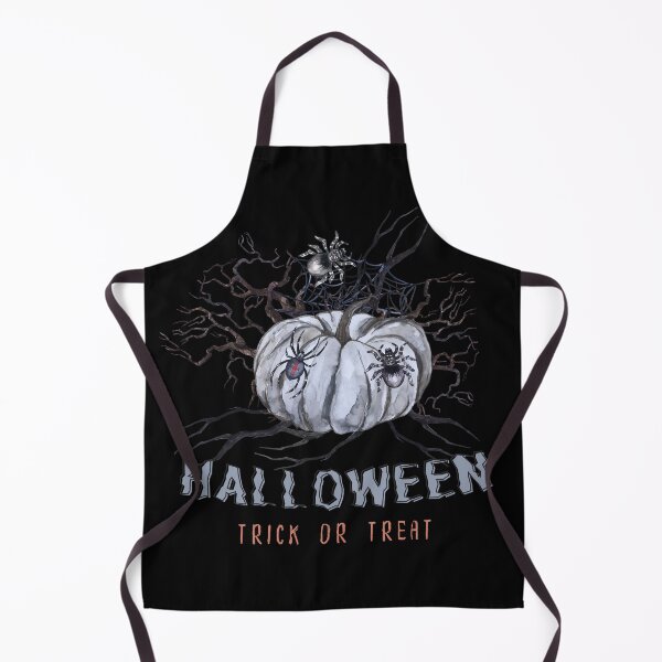 Item preview, Halloween Scary Evil Pumkin with spiders "Trick or treat" designed and sold by Rub14ekArts.