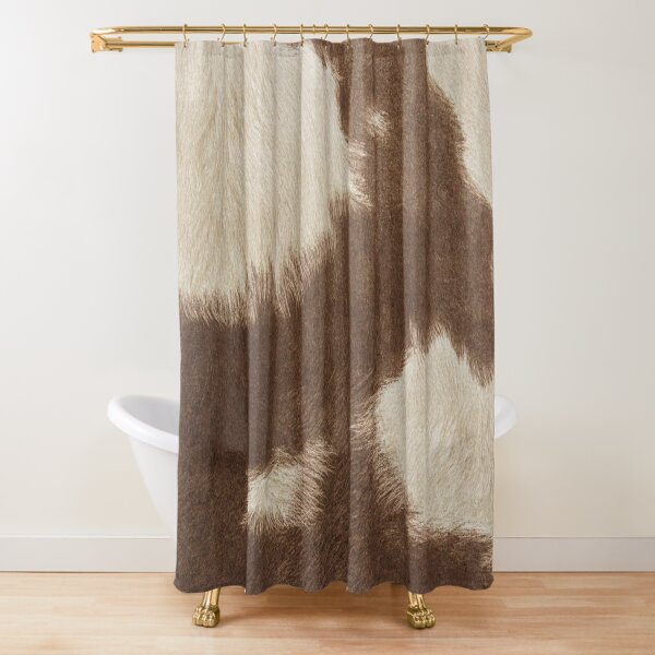 Cowhide Patchwork Texture Shower Curtain By Koovox Redbubble