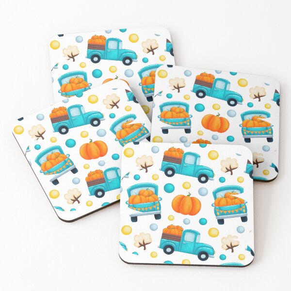 Item preview, Happy Halloween Pumpkin Trucks Pattern Design designed and sold by WBP Mart.
