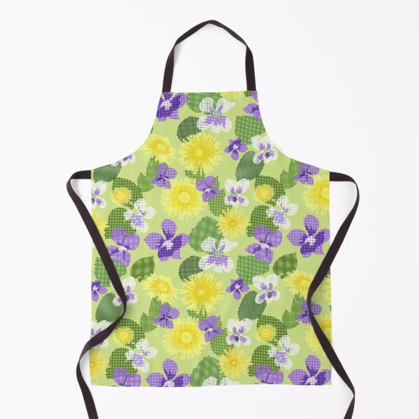 Item preview, Cross Stitch Dandelions and Violets Tossed on Light Green Repeat 5748 designed and sold by Art in My Loft.