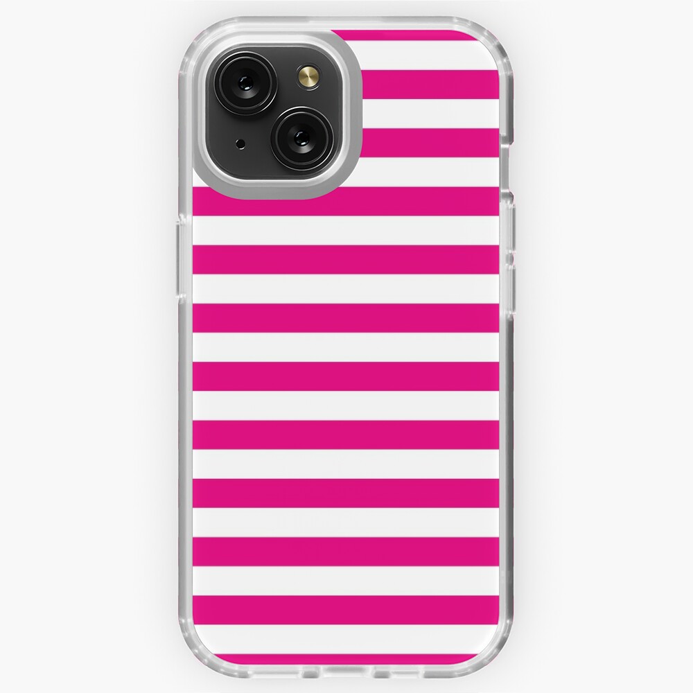 Pale Pink and White Horizontal Stripes | iPad Case & Skin