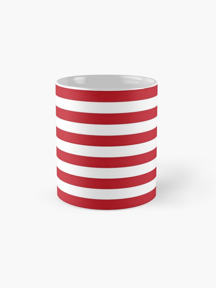 Red and White Stripes, Stripe Patterns, Striped Patterns, Wide Stripes, Horizontal Stripes,  Coffee Mug for Sale by EclecticAtHeART