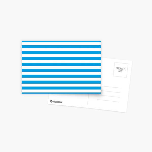Turquoise Blue and White Stripes | Stripe Patterns | Striped Patterns | Postcard