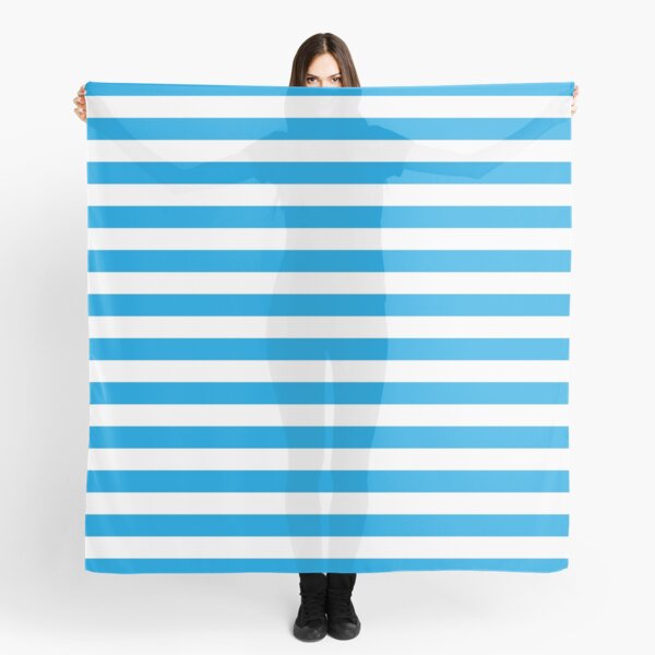 Turquoise Blue and White Stripes | Stripe Patterns | Striped Patterns | Scarf