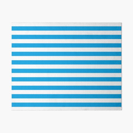 Turquoise Blue and White Stripes | Stripe Patterns | Striped Patterns | Art Board Print