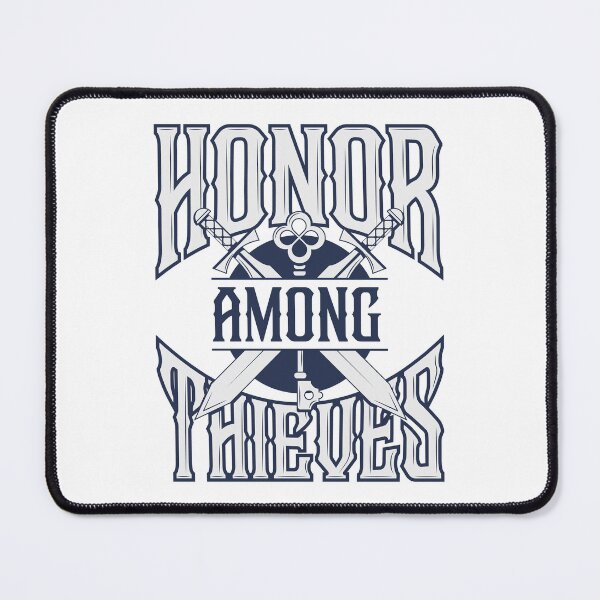 Item preview, Honor Among Thieves Blue Vintage Text Swords and Key designed and sold by wolfkin-design.