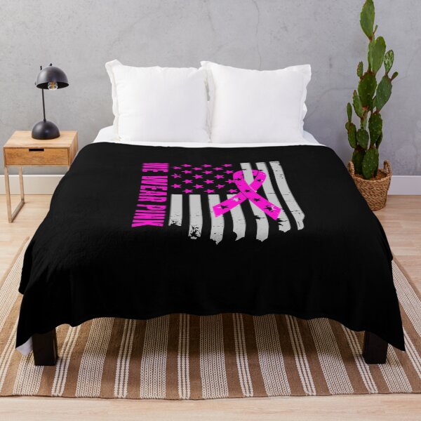 Item preview, We Wear Pink Ribbon | Breast Cancer Awareness | US Flag designed and sold by JooArtPrints ★★★★★.