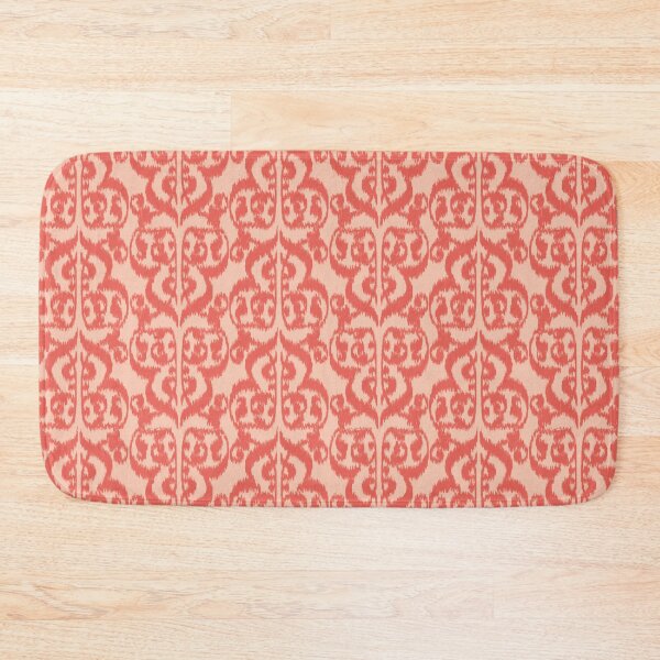 Item preview, Ikat Moorish Damask, Coral Orange and Apricot  designed and sold by Marymarice.