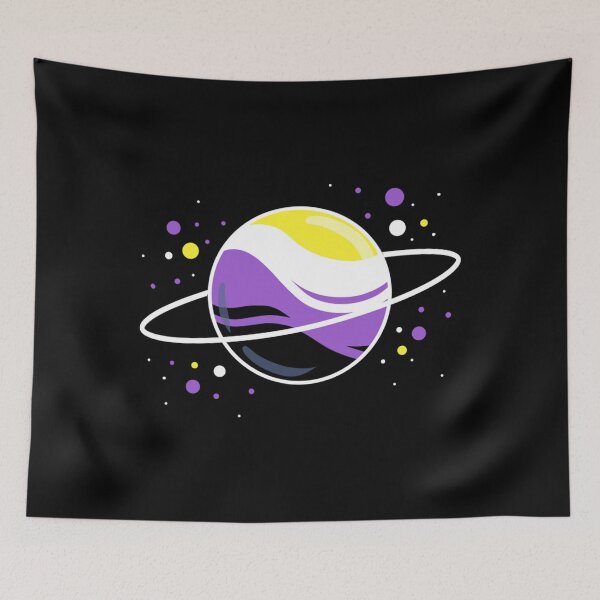 Item preview, Nonbinary Outer Space Planet Nonbinary Pride designed and sold by teeminghearing4.