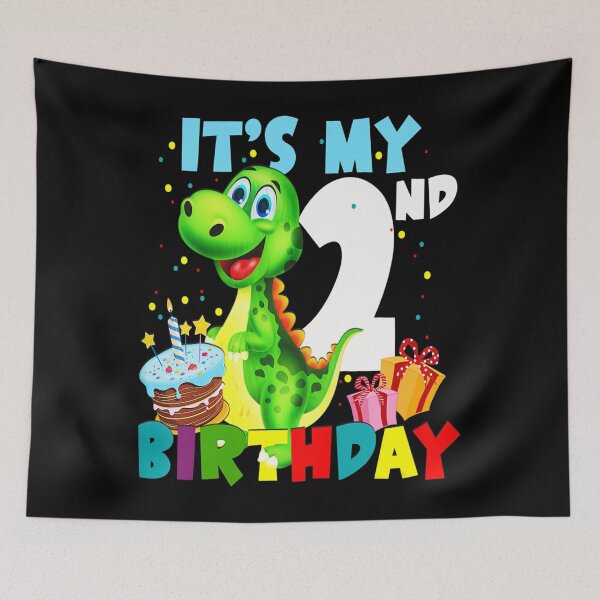 Item preview, Kids Its My 2nd Birthday Shirt Boys Happy 2 Year Old Boy T-Rex designed and sold by teeminghearing4.