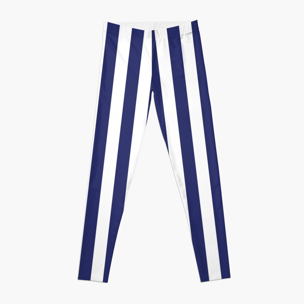 Navy Blue and White Stripes | Stripe Patterns | Striped Patterns | Leggings