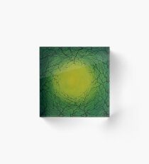 Title of the work: Green focus. Acrylic Block