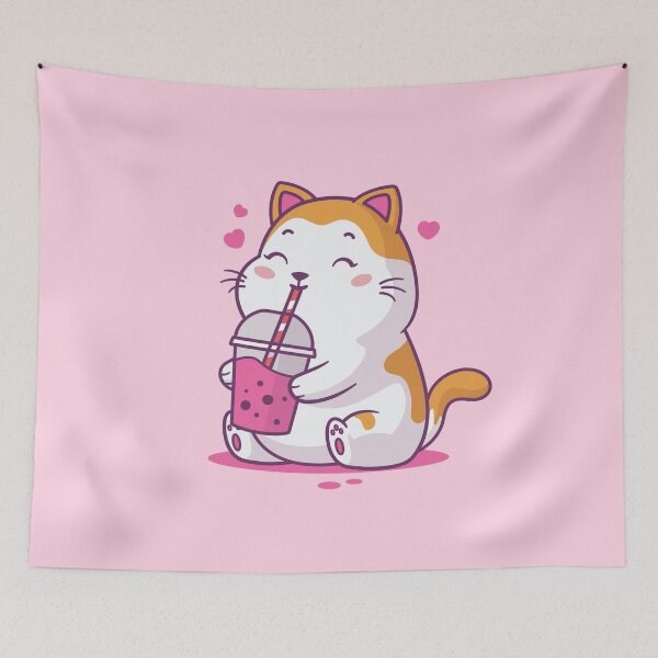 Item preview, Bubble Tea Kitten Kawaii designed and sold by zoljo.