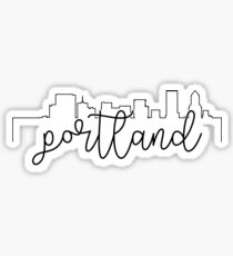 Pegatina contorno del paisaje urbano - portland