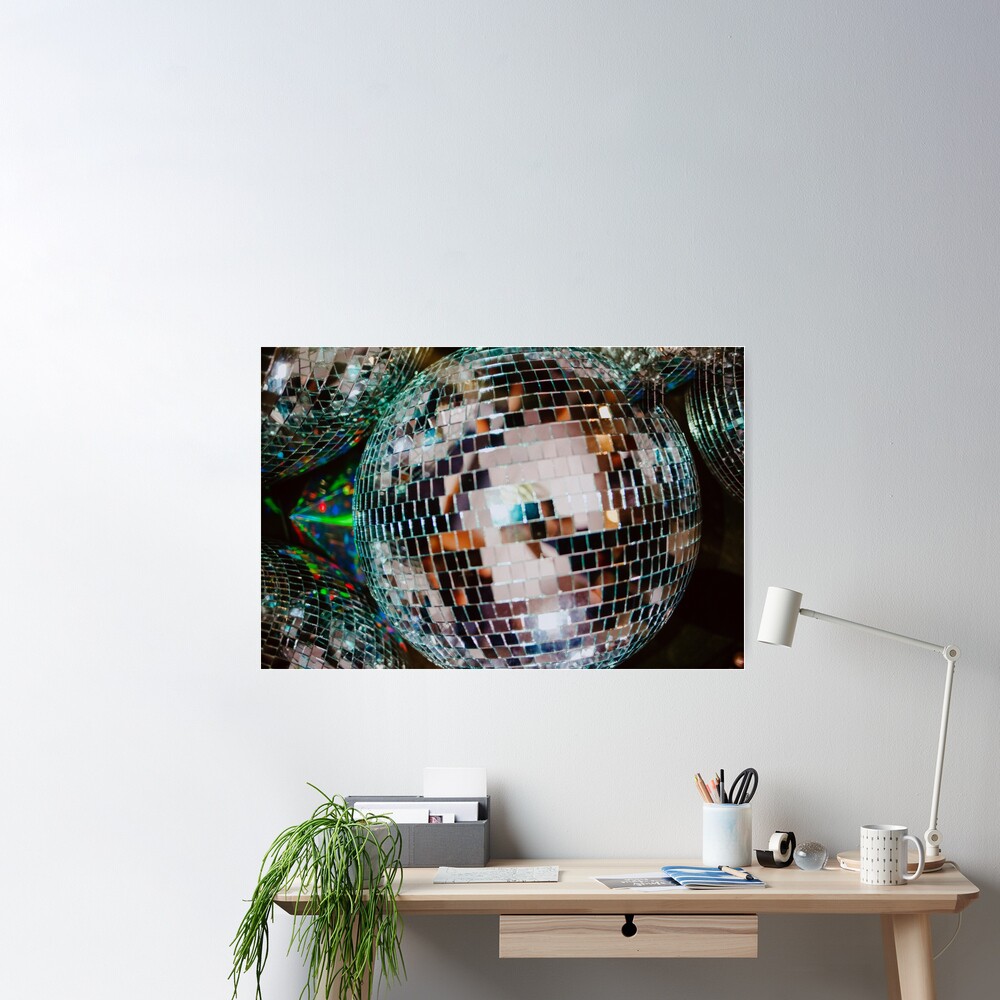 Silver Disco Balls, Disco Club, Dance Floor | Poster