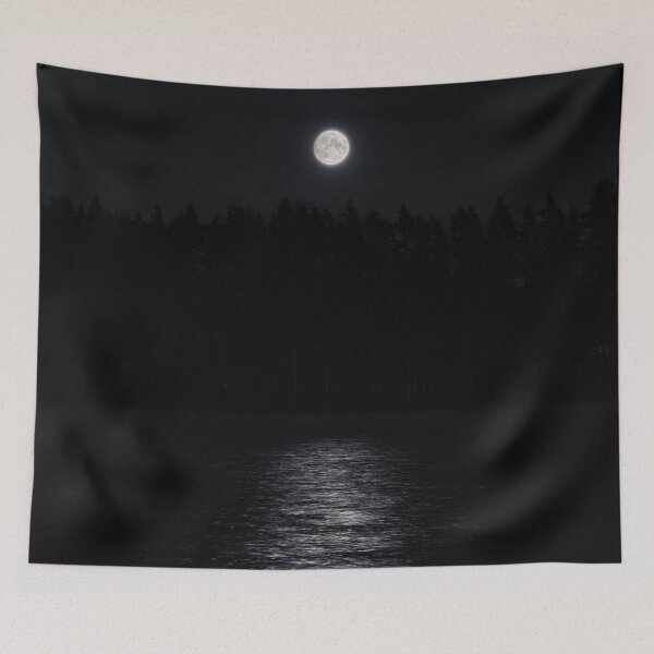 Item preview, Hunters moon at Pyhaniemi bw designed and sold by Jouko Lehto Photography.