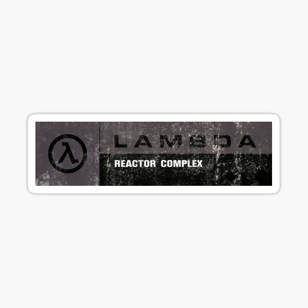 Item preview, Signalisation complexe Half-Life Lambda Complex Reactor - Corps noir (en détresse) designed and sold by LGSmerch.