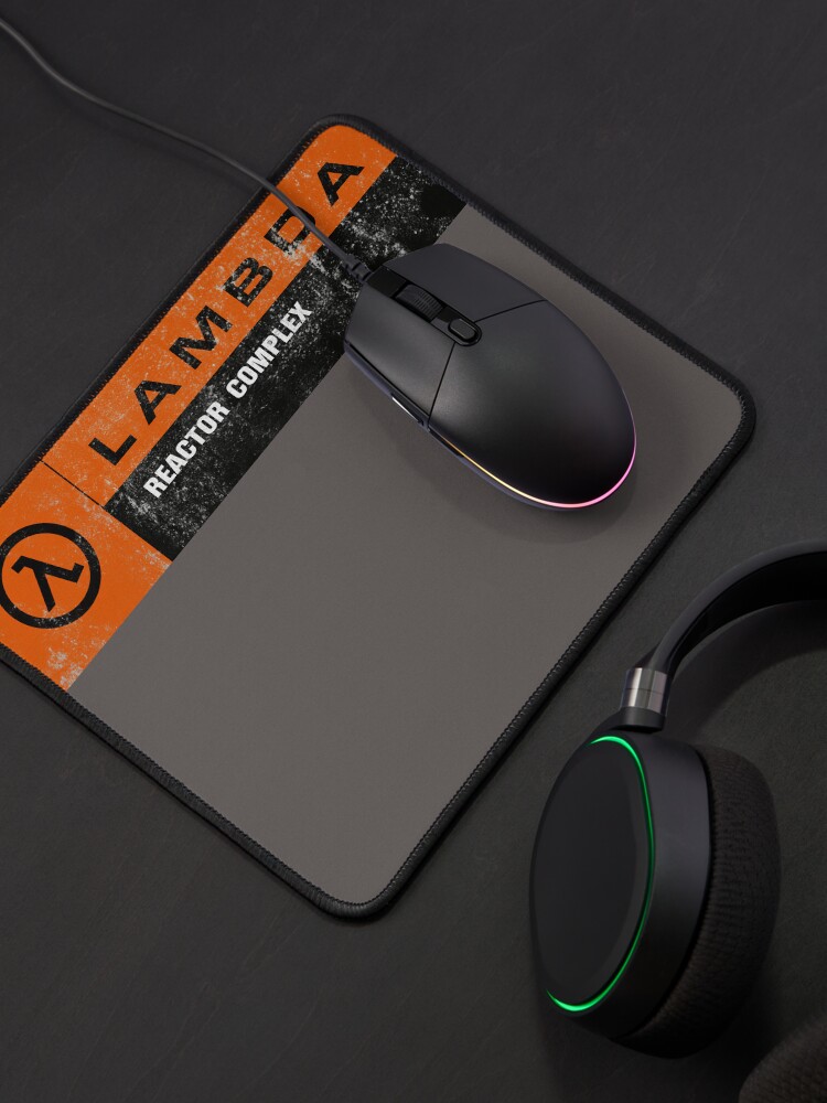 Aperçu 4 sur 5. Tapis de souris avec l'œuvre Signalisation complexe Half-Life Lambda Complex Reactor - Orange GOTY (en détresse) créée et vendue par LGSmerch.