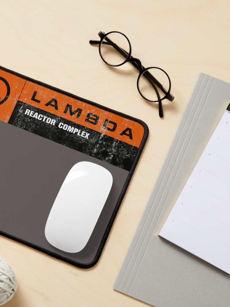Aperçu 3 sur 5. Tapis de souris avec l'œuvre Signalisation complexe Half-Life Lambda Complex Reactor - Orange GOTY (en détresse) créée et vendue par LGSmerch.