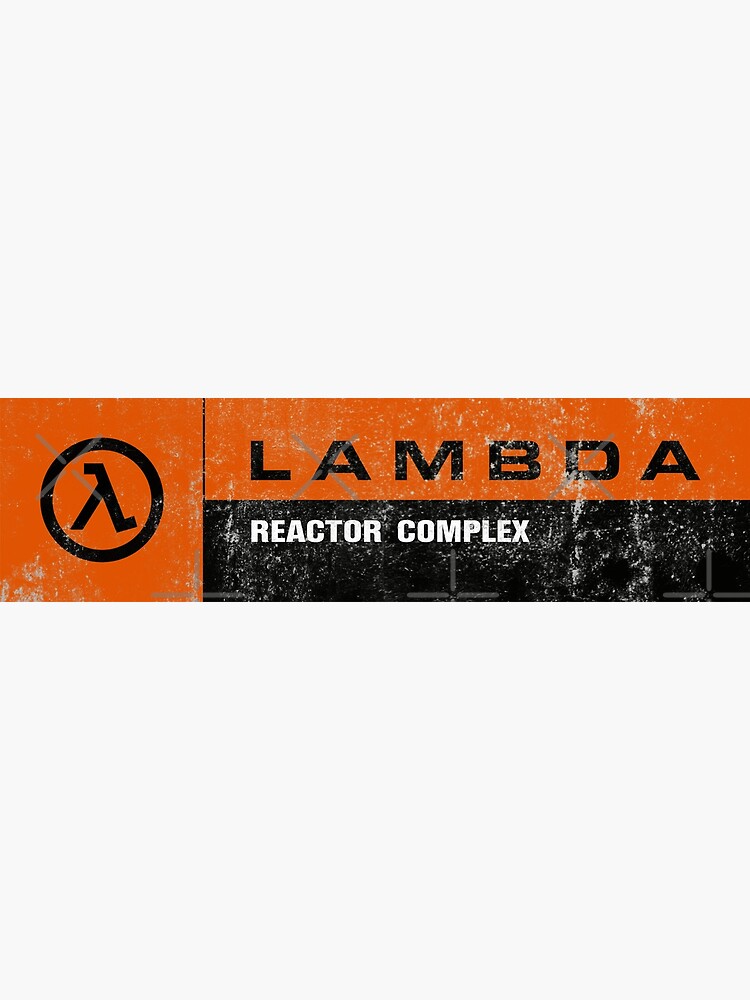 Aperçu 3 sur 3. Poster avec l'œuvre Signalisation complexe Half-Life Lambda Complex Reactor - Orange GOTY (en détresse) créée et vendue par LGSmerch.