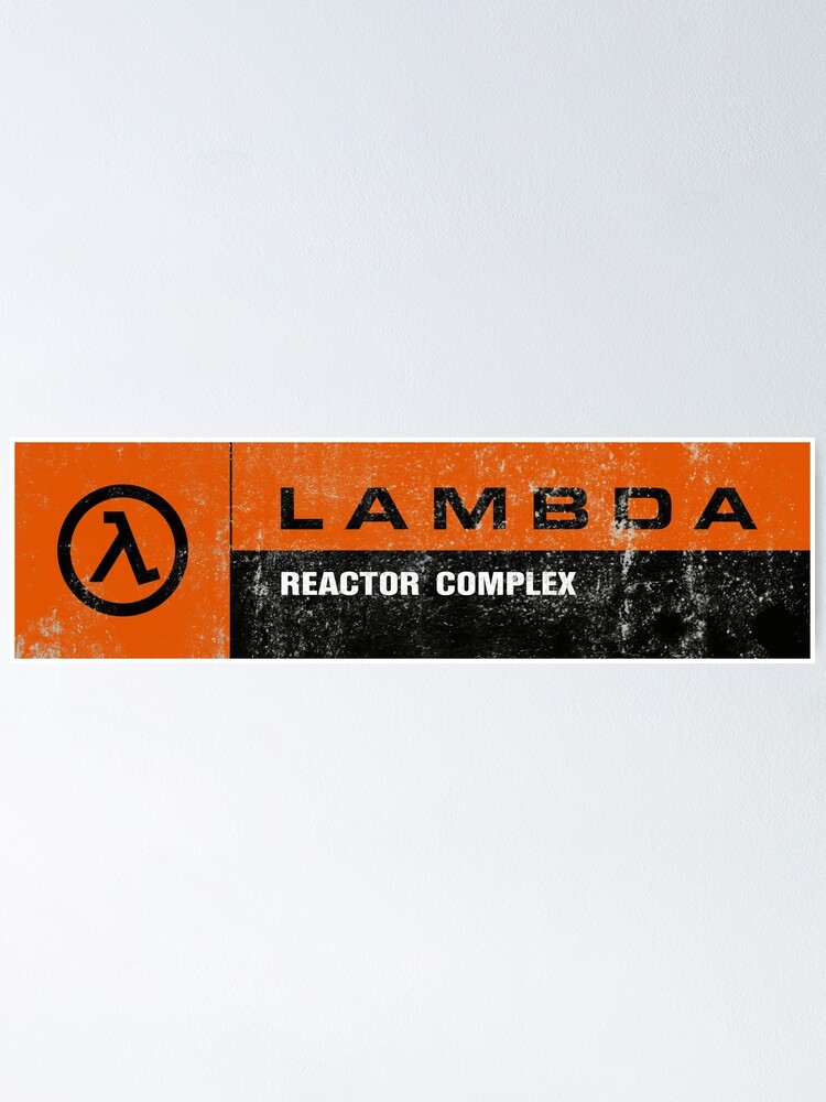 Aperçu 1 sur 3. Poster avec l'œuvre Signalisation complexe Half-Life Lambda Complex Reactor - Orange GOTY (en détresse) créée et vendue par LGSmerch.