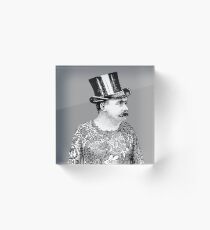 Tattooed Victorian Man Acrylic Block