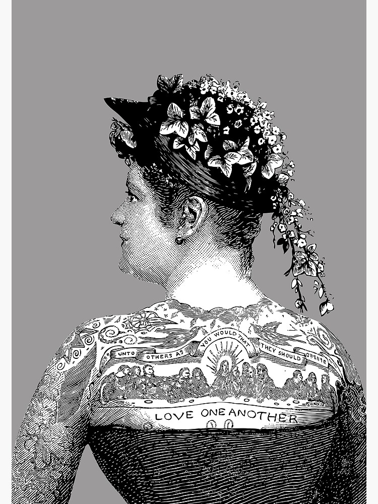 Tattooed Victorian Woman Victorian Tattoos Vintage Tattoos Tattoo Art Greeting Card By Eclecticatheart Redbubble