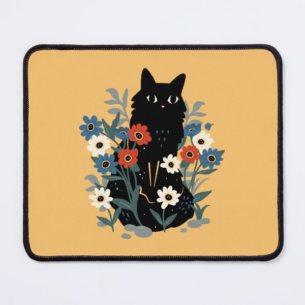 Item preview, Cute black cat in the garden  designed and sold by crealizable.