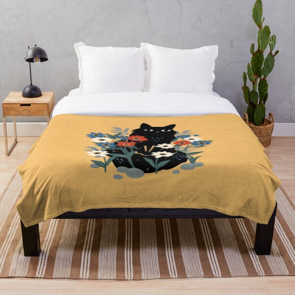 Aperçu de l'œuvre Un joli chat noir dans le jardin créée et vendue par crealizable.