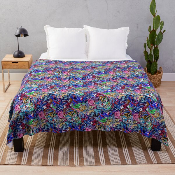 Colorful Graffiti Throw Blanket