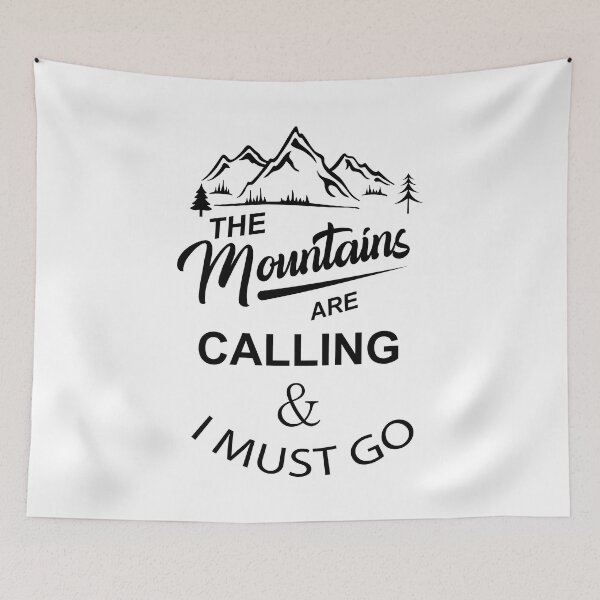 Item preview, The mountains are calling and i must go camper quotes  designed and sold by Mansn.