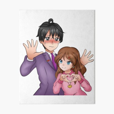 Say It Again fanart anime manga couple Art Board Print by Escafan