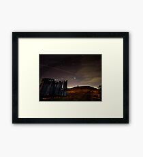 Midnight at the Cahokia Mounds World Heritage Site Framed Print