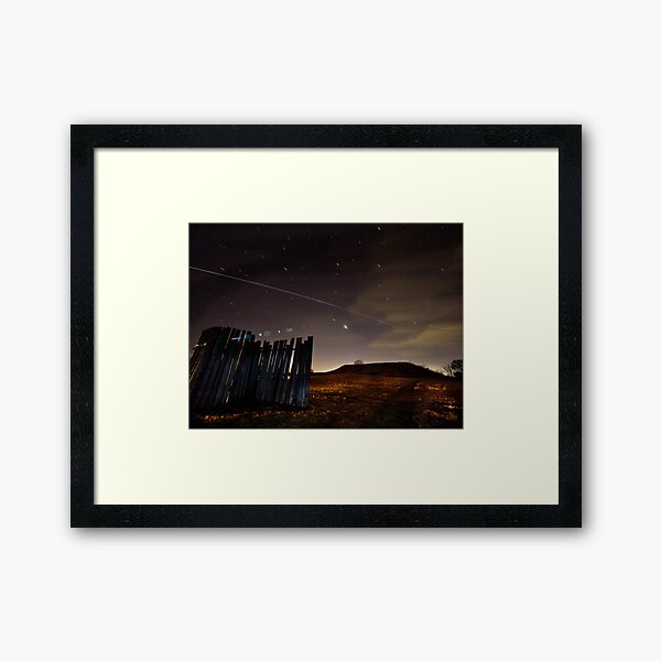 Midnight at the Cahokia Mounds World Heritage Site Framed Art Print