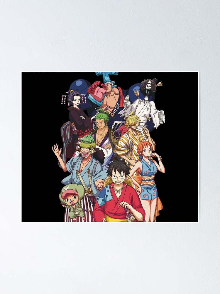 Straw Hat Pirates One Piece Manga Block Giant Wall Art Poster