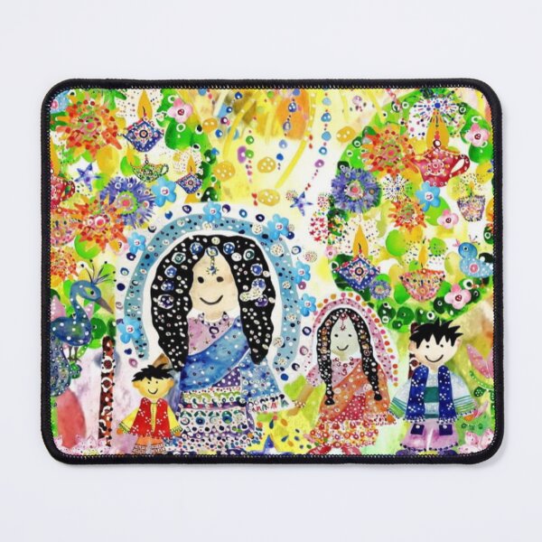 Item preview, Taking a Stroll In the Diwali Jewel Forest Watercolor Collage. designed and sold by DefaultOneWorld.