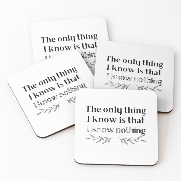 Item preview, The Only Thing I Know Is I Know Nothing - Socrates Philosopher designed and sold by CreativNode.