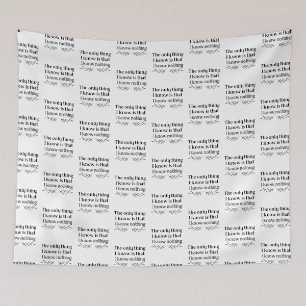 Item preview, The Only Thing I Know Is I Know Nothing - Socrates Philosopher designed and sold by CreativNode.