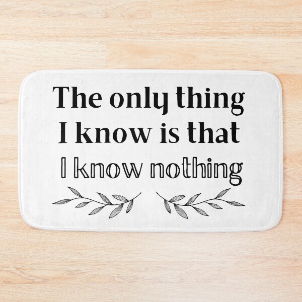 Item preview, The Only Thing I Know Is I Know Nothing - Socrates Philosopher designed and sold by CreativNode.